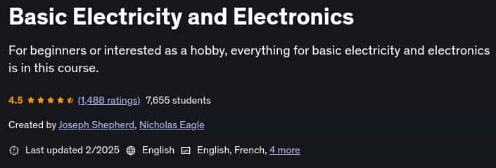 Pictures · Udemy — Basic Electricity and Electronics 2025-2
