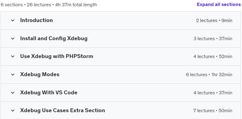 Course topics · Master Advanced PHP Debugging with XDebug: Ultimate Guide 2023-9