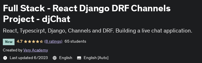 Pictures · Udemy — Full Stack – React Django DRF Channels Project – djChat 2023-6