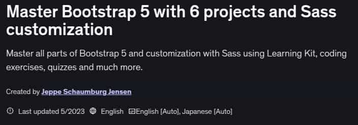 Pictures · Master Bootstrap 5 with 6 projects and Sass customization 2023-5