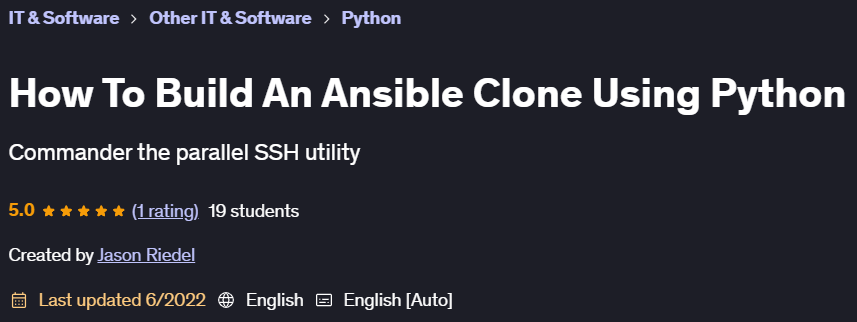 Pictures · Udemy — How To Build An Ansible Clone Using Python 2022-6