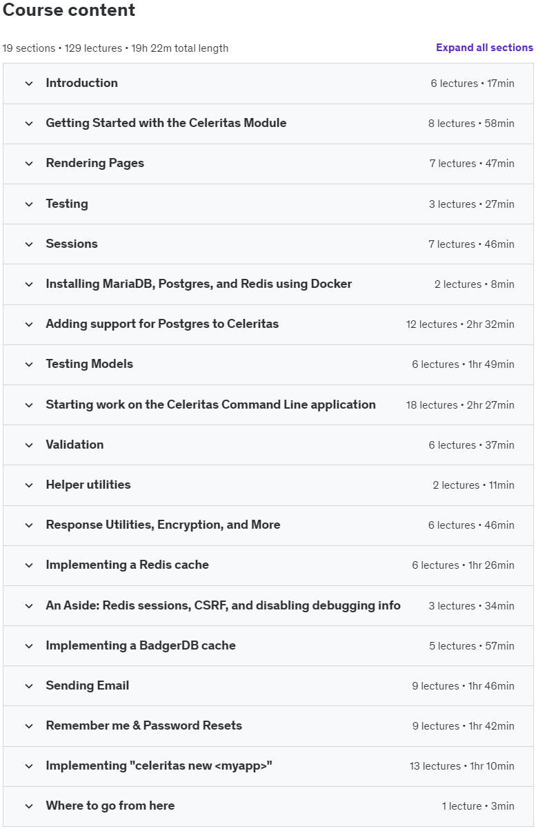 Course topics · Let’s Build a Go version of Laravel 2024-6