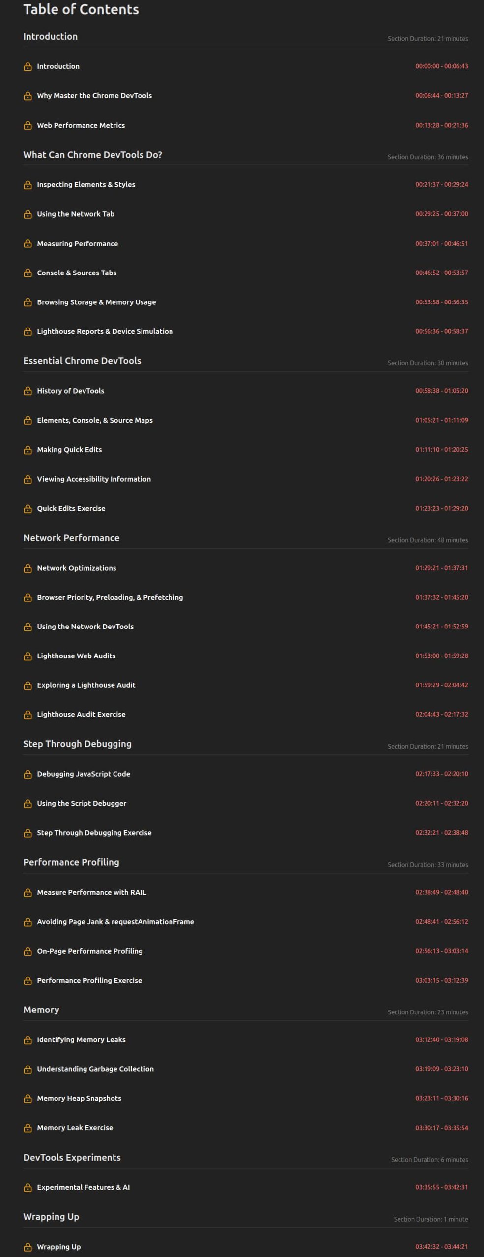 کورس کے موضوعات · پروڈکٹ کا نام : Chrome Developer Tools, v4 2025-3
