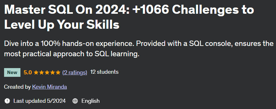 Pictures · Master SQL On 2024: +1066 Challenges to Level Up Your Skills 2024-5