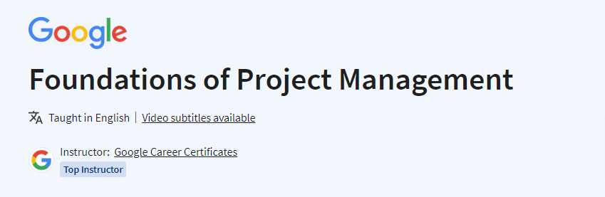 Pictures · Coursera — Foundations of Project Management 2023-11