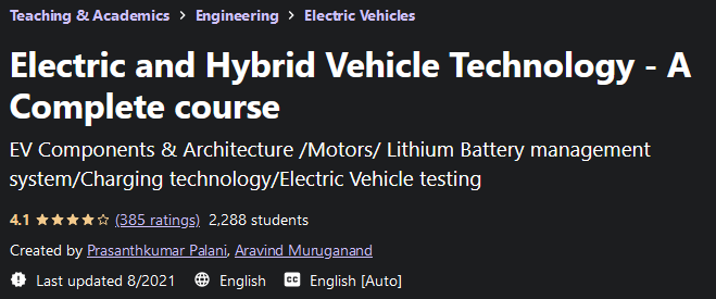 Pictures · Udemy — Electric and Hybrid Vehicle Technology – A Complete course 2021-4