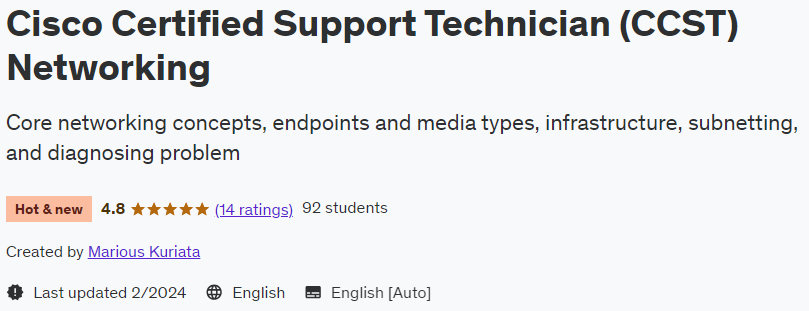 Pictures · Udemy — Cisco Certified Support Technician (CCST) Networking 2024-2