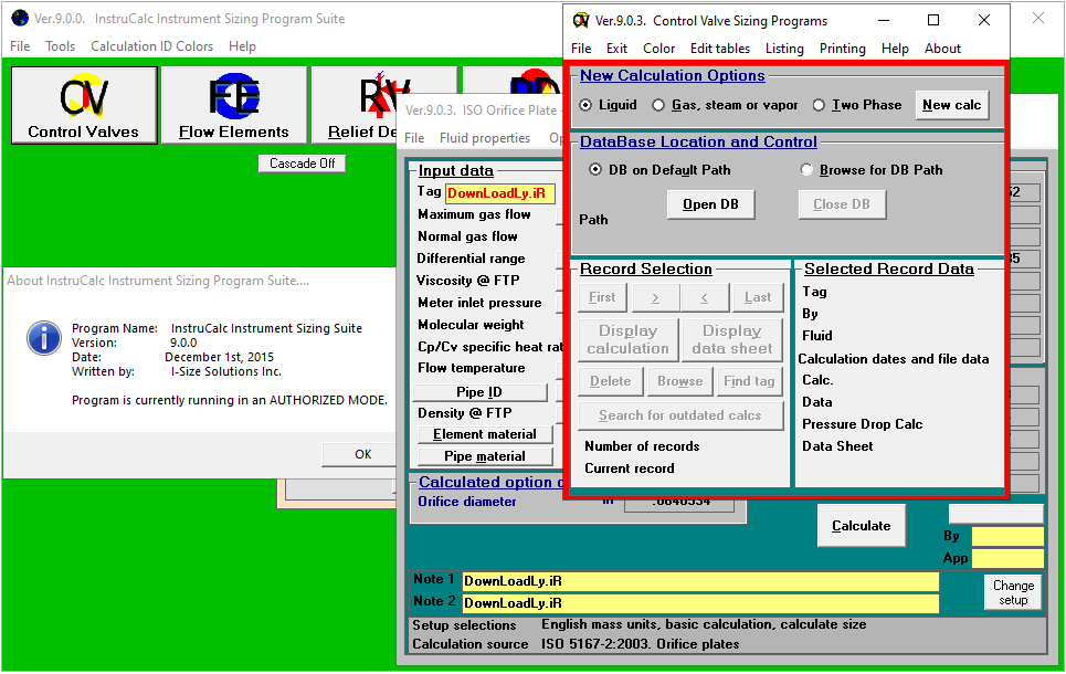 Pictures · InstruCalc Instrument Sizing Suite 9.0.0 x86/x64