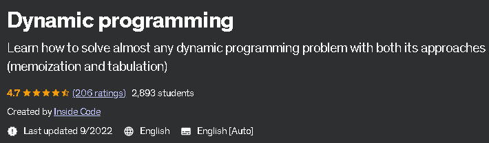 Pictures · Udemy — Dynamic programming 2021-10