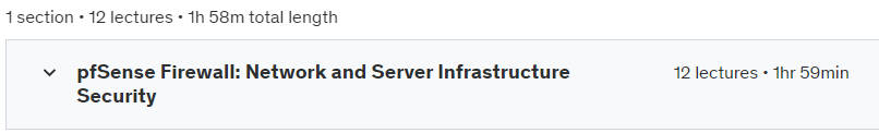 Course topics · pfSense Firewall: Network and Server Infrastructure Security 2024-4