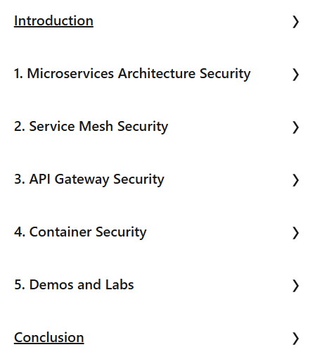 Temas del curso · Microservices y API Seguridad para los arquitectos de seguridad: desde la protección de las puertas a la seguridad de los contenedores 2025-10