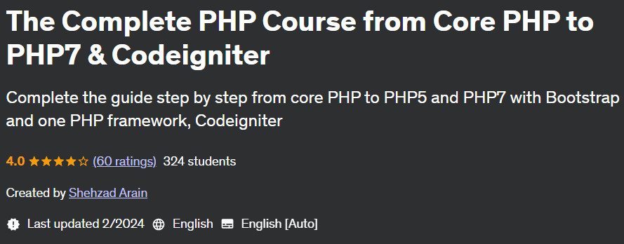 Pictures · The Complete PHP Course from Core PHP to PHP7 & Codeigniter 2024-2