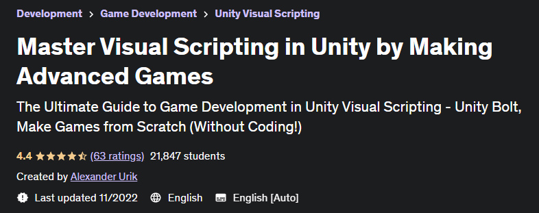 Pictures · Udemy — Master Visual Scripting in Unity by Making Advanced Games 2022-11