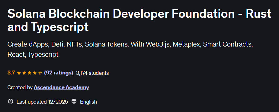 Images · Solana Blockchain Developer Foundation – Rust et Typescript 2025-12
