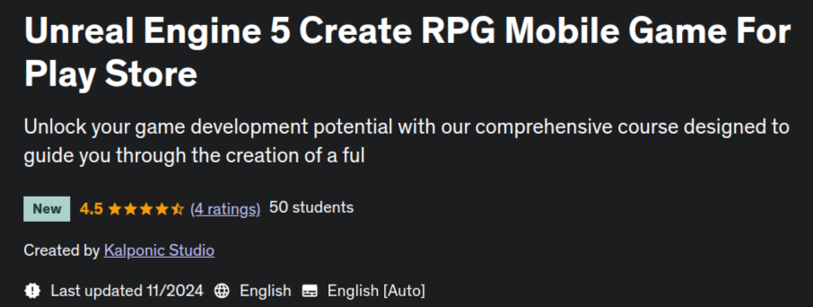Pictures · Udemy — Unreal Engine 5 Create RPG Mobile Game For Play Store 2024-11/2025-2