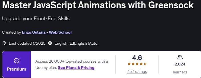 Bilder · Meister JavaScript Animationen mit Greensock 2025-1