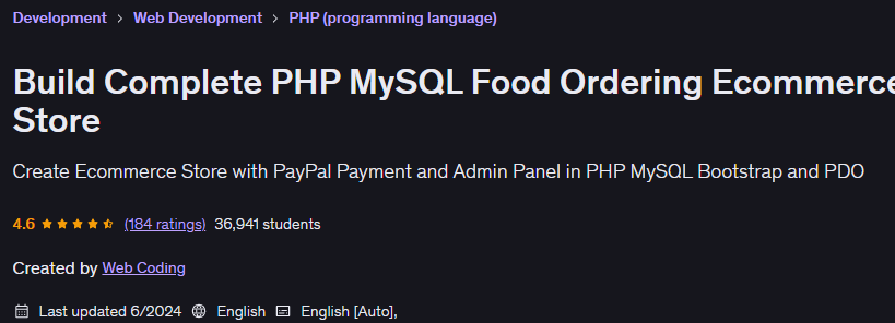 تصاویر · مکمل PHP MySQL کھانے کی سفارش Ecommerce اسٹور بنائیں 2022-12