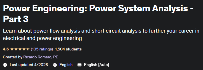 Pictures · Udemy — Power Engineering: Power System Analysis – Part 3 2023-4