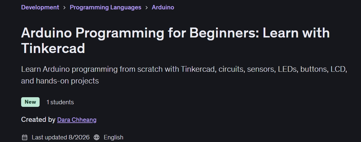 Images · Programme Arduino pour débutants: Apprendre avec Tinkercad 2026-8