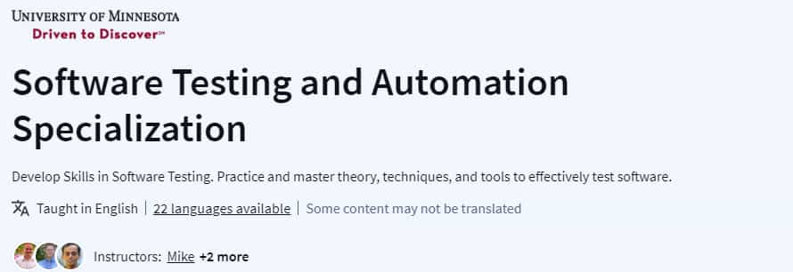 Pictures · Software Testing and Automation Specialization 2024-9