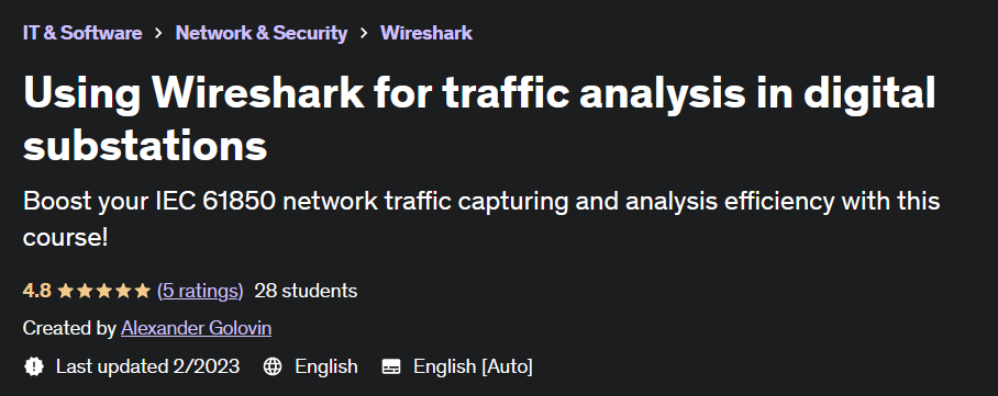 Pictures · Udemy — Using Wireshark for traffic analysis in digital substations 2023-2