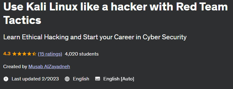 Pictures · Use Kali Linux like a hacker with Red Team Tactics 2023-3