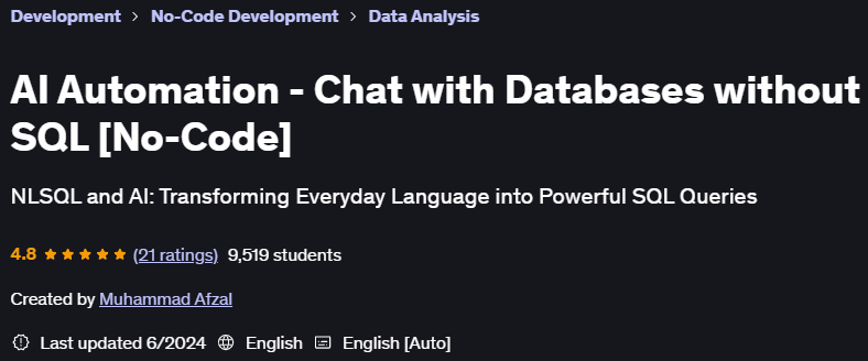 Pictures · Udemy — AI Automation – Chat with Databases without SQL [No-Code] 2024-6