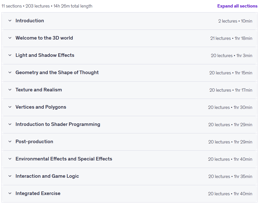 Course topics · Master Three.js: 100 Exercises from Basics to Advanced 2026-1