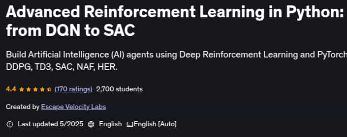 Pictures · Udemy — Advanced Reinforcement Learning in Python: from DQN to SAC 2025-5