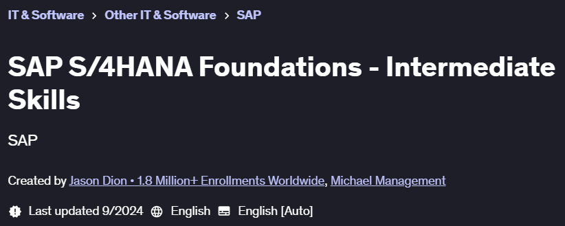 Pictures · SAP S/4HANA Foundations – Intermediate Skills 2024-8