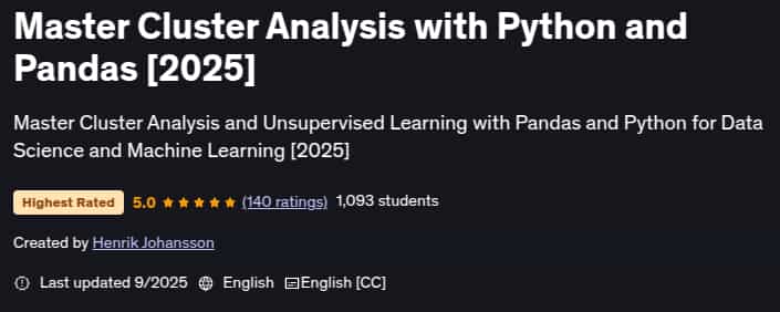 Pictures · Udemy — Master Cluster Analysis with Python and Pandas [2025] 2025-9