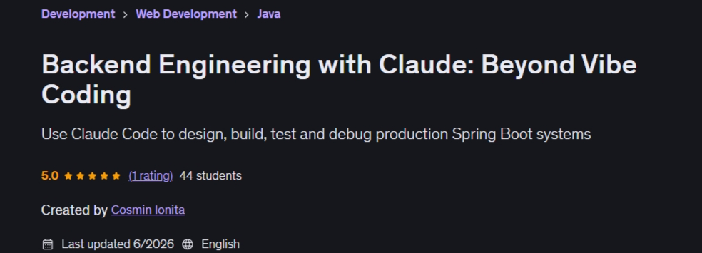 Pictures · Backend Engineering with Claude: Beyond Vibe Coding 2026-4