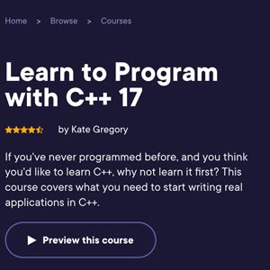 Pluralsight — Learn to Program with C++ 17 2020-8