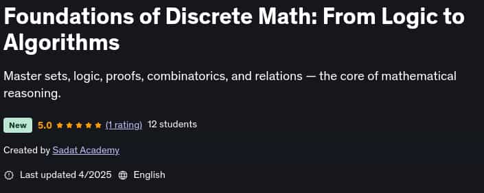 Pictures · Udemy — Foundations of Discrete Math: From Logic to Algorithms 2025-4