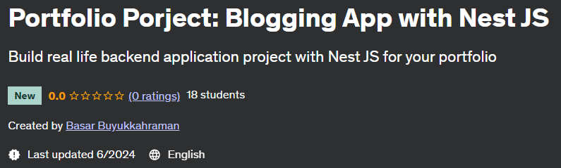 Pictures · Udemy — Portfolio Porject: Blogging App with Nest JS 2024-5