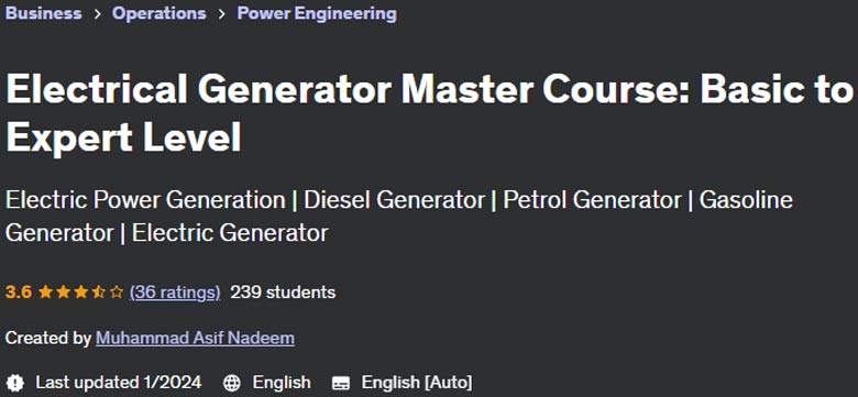 Pictures · Udemy — Electrical Generator Master Course: Basic to Expert Level 2023-7