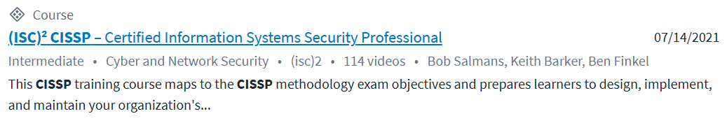 Pictures · CBTNuggets — (ISC)² CISSP Online Certification Training 2021-7