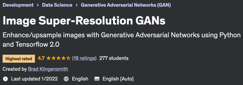 Pictures · Udemy — Image Super-Resolution GANs 2022-1