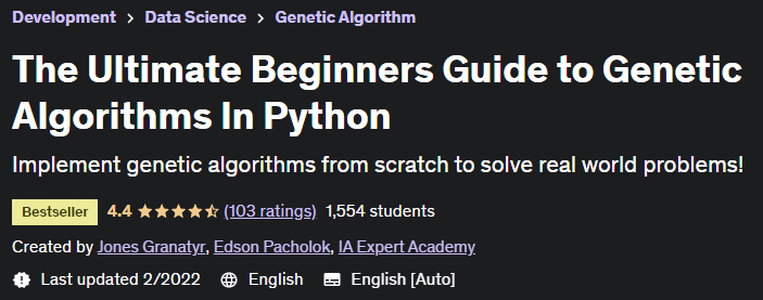 Pictures · Udemy — The Ultimate Beginners Guide to Genetic Algorithms In Python 2022-2