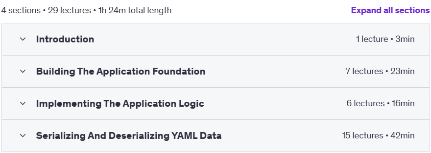 Course topics · Udemy — Master C# YAML Parsing 2024-2
