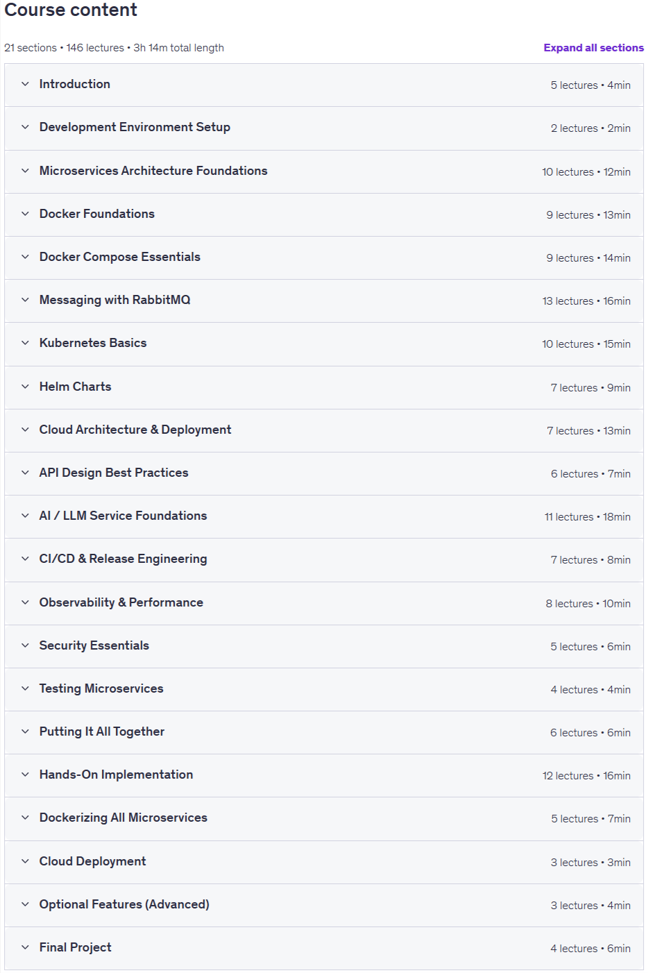 강좌 주제 · 현대적인 C# / .NET 마이크로 서비스와 함께 Docker, Kubernetes & AI 2026-2