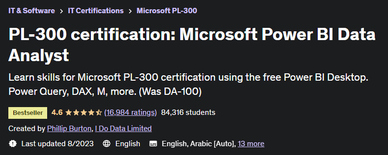 Pictures · Udemy — PL-300 certification: Microsoft Power BI Data Analyst 2023-7