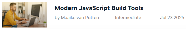 Pictures · Modern JavaScript Build Tools 2025-7