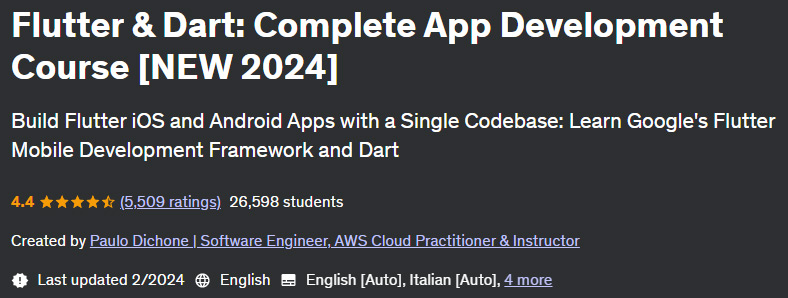 Pictures · Udemy — Flutter & Dart: Complete App Development Course [NEW 2024] 2024-2