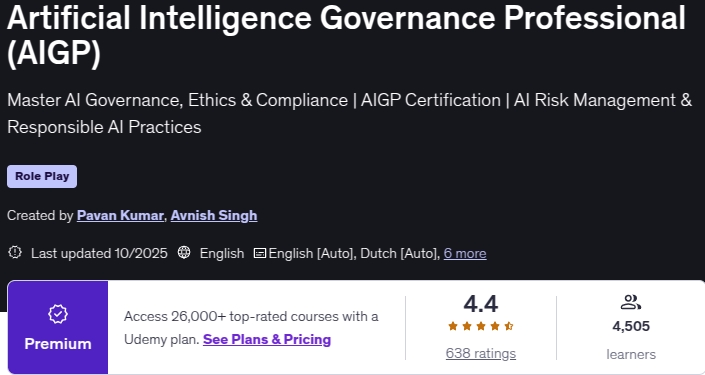 Pictures · Artificial Intelligence Governance Professional (AIGP) 2025-10