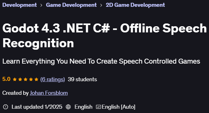 Pictures · Udemy — Godot 4.3 .NET C# – Offline Speech Recognition 2025-1