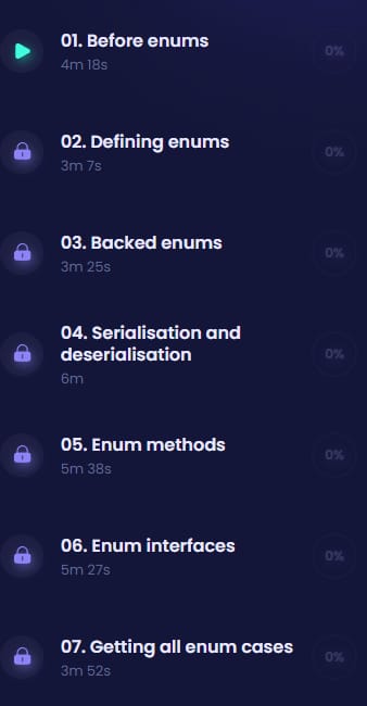 Course topics · CodeCourse – PHP Enums 2022-5