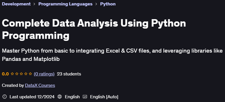 Pictures · Udemy — Complete Data Analysis Using Python Programming 2024-12