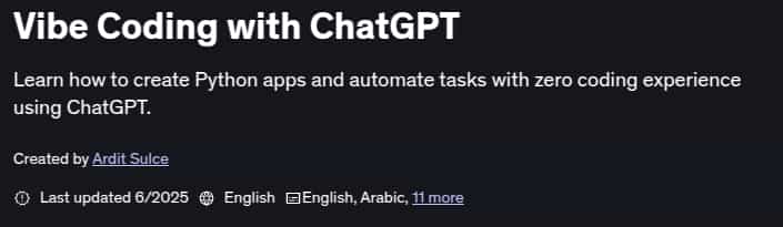 Pictures · Udemy — Vibe Coding with ChatGPT 2025-6
