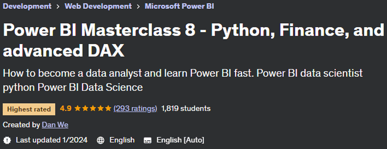 Pictures · Power BI Masterclass 8 – Python, Finance, and advanced DAX 2023-1